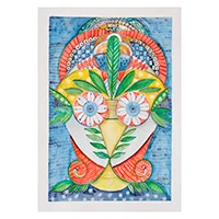 'Guardians' - Expressionist Bright Palette Watercolor on Paper Painting