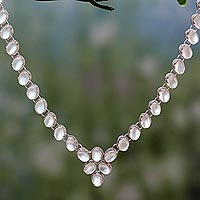 Moonstone Y necklace Cascading Light India
