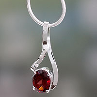Garnet necklace Love in a Ribbon India