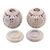 Soapstone candleholders, 'Foliage' (pair) - Handcrafted Natural Soapstone Candle Holders (Pair) (image 2b) thumbail