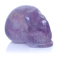 Amethyst statuette Lilac Skull Brazil