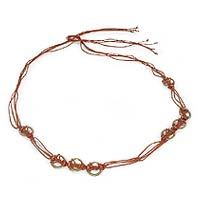 Cotton and brass belt,