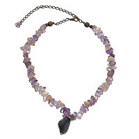 Amethyst and citrine necklace Lilac World Brazil