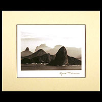 'Rio de Janeiro Seen from Niteroi' - Black and white photograph on Color Mount paper