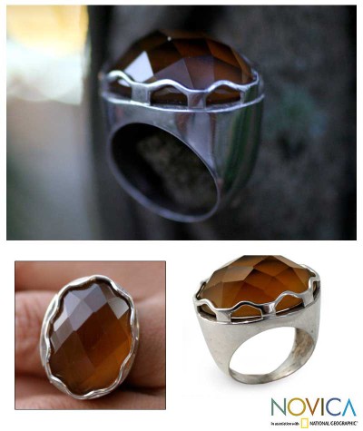 Green gold cocktail ring