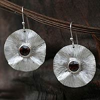 Garnet dangle earrings,