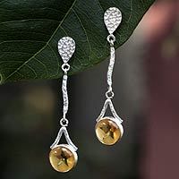 Citrine dangle earrings,