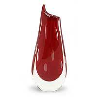 Handblown art glass vase,