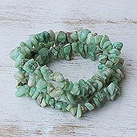 Chrysoprase beaded bracelets,