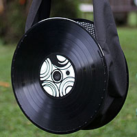 Recycled LP vinyl record handbag Nostalgica Brazil