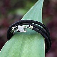 Leather wrap bracelet,