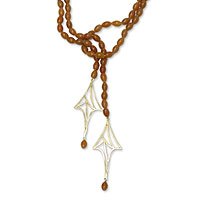 Gold vermeil wrap necklace,