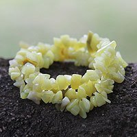 Jade stretch bracelets,