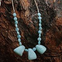 Amazonite pendant necklace,