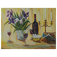 'A Toast to Love' - Original Brazilian Still Life Painting Signed