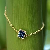 Brazilian drusy agate pendant bracelet,