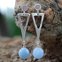 Sterling silver dangle earrings,