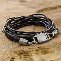Leather wristband bracelet,