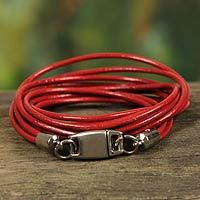 Leather wristband bracelet,