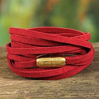 Suede wrap bracelet,