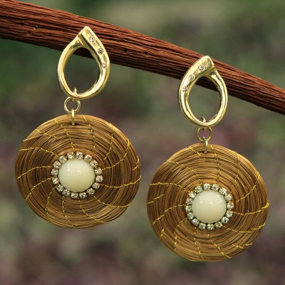 Golden grass jewelry set, Jalapão Moon