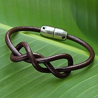 Leather wristband bracelet,