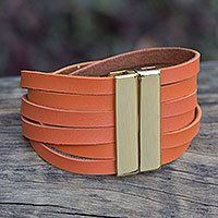 Gold accent wristband bracelet,