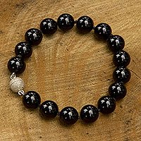 Agate beaded bracelet,