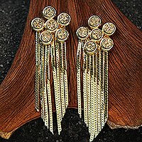 Brazilian drusy agate waterfall earrings,