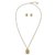 Brazilian drusy agate jewelry set, 'Paradise Gold' - Golden Brazilian Drusy Agate Necklace and Earrings Set thumbail