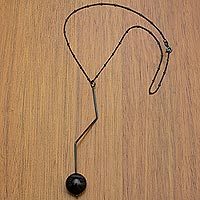 Agate pendant necklace,