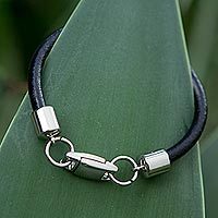 Leather wristband bracelet,