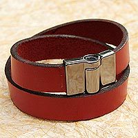 Leather wrap bracelet,