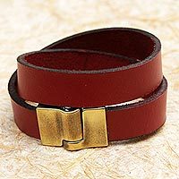Leather wrap bracelet,