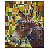 'Little Burro' - Original Signed Painting of a Baby Burro
