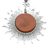 Goldstone statement necklace, 'Rays of the Sun' - Stainless Steel Goldstone Statement Necklace from Brazil (image 2b) thumbail