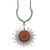 Goldstone statement necklace, 'Rays of the Sun' - Stainless Steel Goldstone Statement Necklace from Brazil (image 2c) thumbail