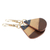 Wood dangle earrings, 'Forest Fan' - Handcrafted Wood Fan Shaped Dangle Earrings from Brazil (image 2d) thumbail
