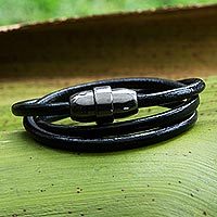 Leather wrap bracelet,