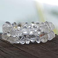 Agate beaded bracelets,