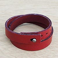 Leather wrap bracelet,