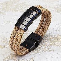 Leather wristband bracelet,