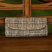 Palm leaf clutch,