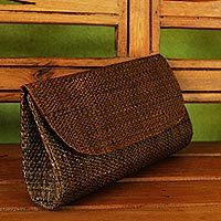 Palm leaf clutch,