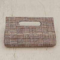 Palm leaf clutch,