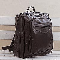 Leather backpack,
