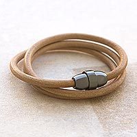 Leather wrap bracelet,