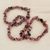 Rhodonite beaded stretch bracelets, 'Naturally Enchanting' (set of 3) - Three Rhodonite Beaded Stretch Bracelets from Brazil (image 2b) thumbail