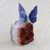 Gemstone sculpture, 'Blue Butterfly' - Natural Gemstone Butterfly Sculpture from Brazil (image 2d) thumbail