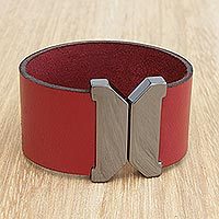Leather wristband bracelet,